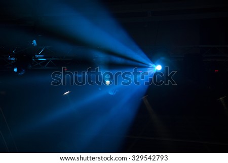 Music Style Light show on dark background 