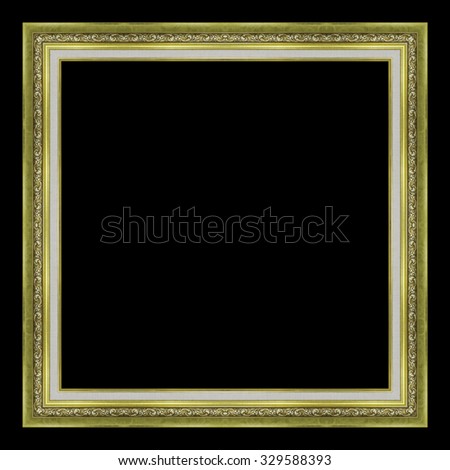 picture frame isolated on black background.