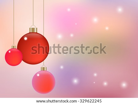 soft color abstract and ball background, Vector illustration can use christmas or new year party theme