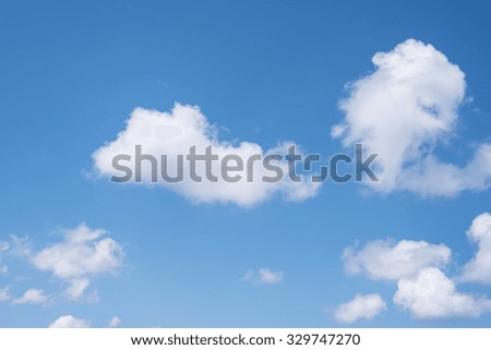 The blue sky background