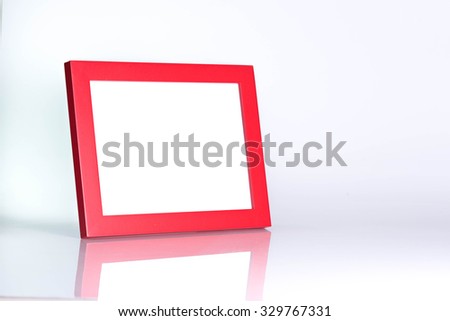 Red Photo Frame on white background