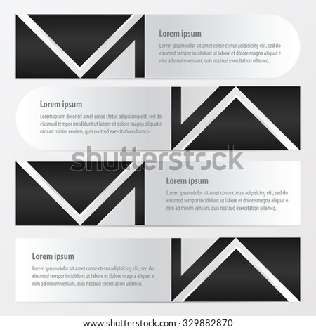  Banner vector design    black and white color