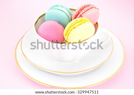 Sweet and Colourful French Macaroons. Stodio Photo