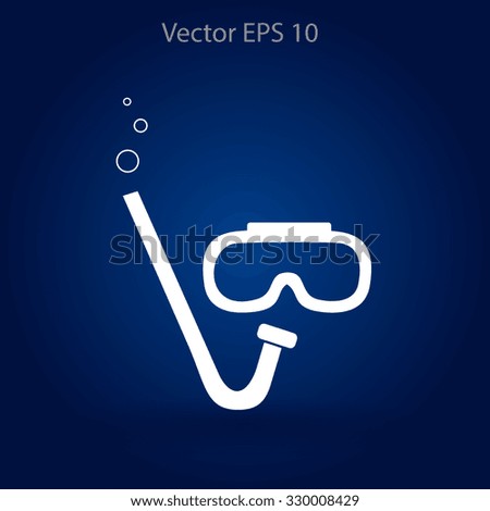 Diving mask vector icon illustration