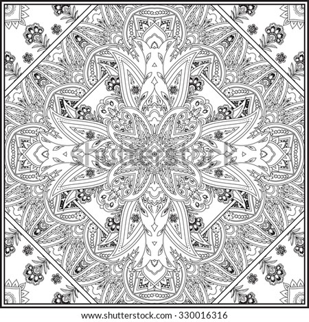 Paisley pattern background. Vector illustration, for textile, fabric, card