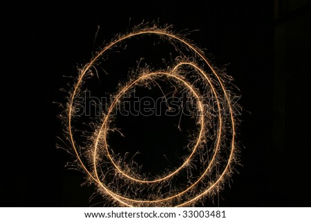 sign draw with firework
