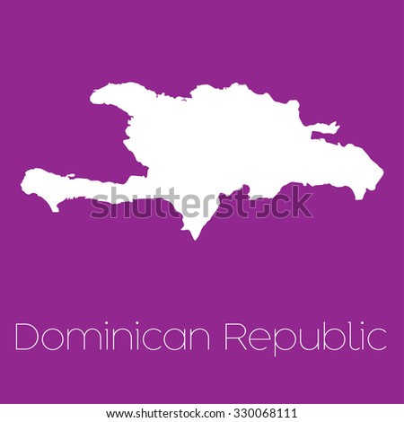 A Map of the country of Dominican Republic