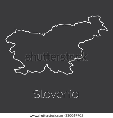 A Map of the country of Slovenia