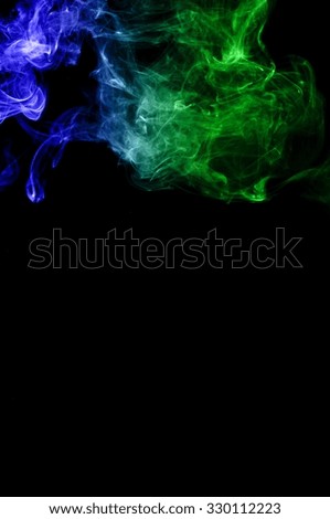 movement of smoke,Abstract blue smoke on black background, smoke background,colorful ink background,Blue and Green smoke, beautiful smoke