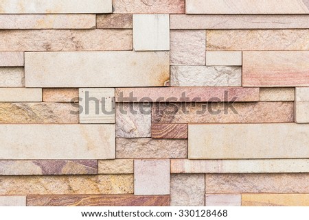 Background of stone wall texture photo. Brown Bricks Wall Pattern or background and Texture