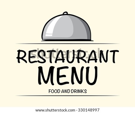 Logo design with restaurant menu illustration