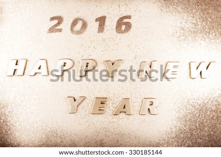 Golden new year background 2016