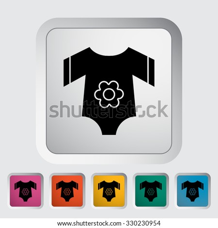 Baby clothes icon. Flat related icon for web and mobile applications. It can be used as - logo, pictogram, icon, infographic element.