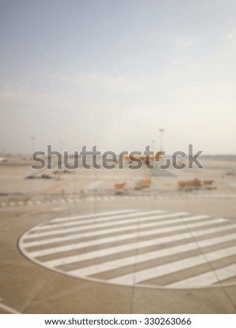Airport landscape. Intentionally blurred background.