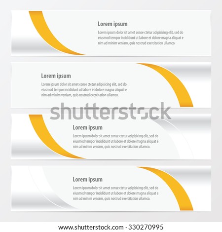 design vector banner yellow color
