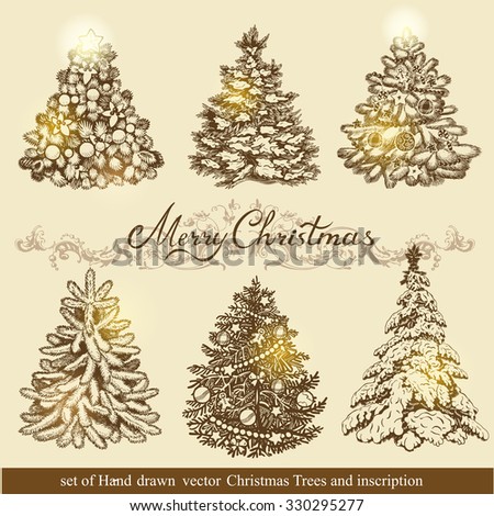 Set of beautiful Christmas ornaments. To create holiday cards, backgrounds, ornaments, decoration.
