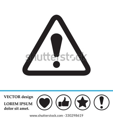 Exclamation danger sign Royalty-Free Stock Photo #330298619