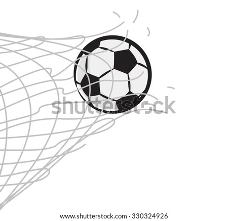 soccer ball through the net