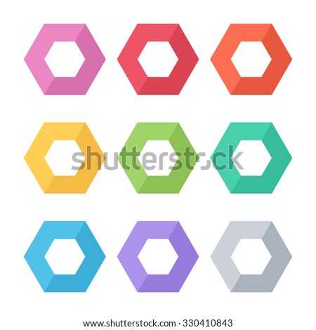 Set of color rhombus template. Geometric logo design. Vector illustration.