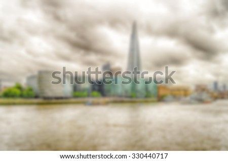 Background of the London Skyline, UK. Intentionally blurred post production.