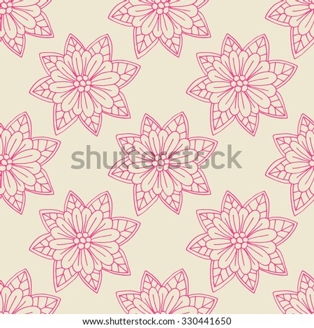 Floral  seamless pattern background, Vector illustrations.