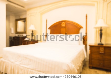 Abstract blur bedroom interior background