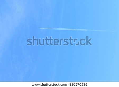 Aircraft on blue sky