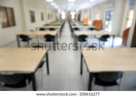 Blurred image of interior public library. Blurred effect. Background