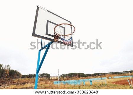wooden board for basketball in the street