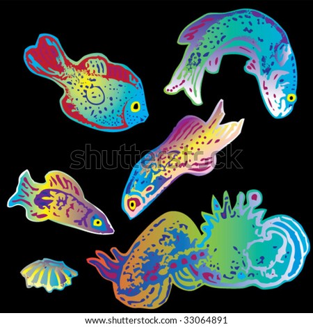 fantastic colorful fishes