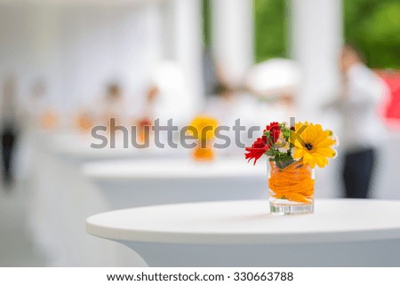 Interior decoration of flowers