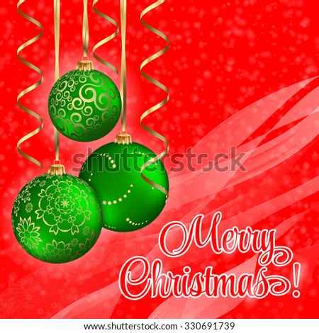 Merry Christmas and Happy New Year 2016 Greeting card, isolated vector illustration, poster, postcard or background