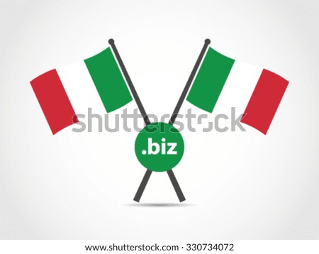Italy Crossed Flag Emblem Business