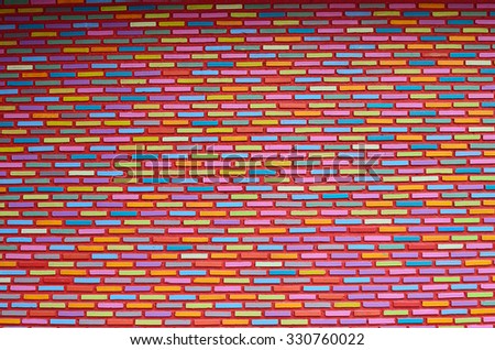 full color brick wall seamless Vector illustration background