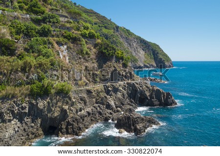  Cinque Terre National Park ,  Riomaggiore area, Ligurian coast in the province La Spezia