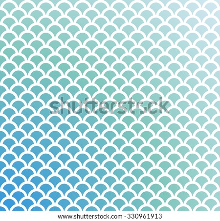 Circle fish-scales Pattern. Abstract Background. Vector Regular Texture. Water colors Royalty-Free Stock Photo #330961913