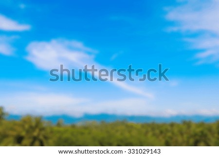 Blue-sky background on mountain