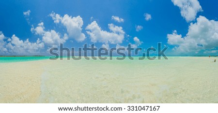 Tropical beach in Cayo Largo Paraiso beach. Cuba