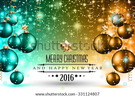 2016 Happy New Year Background for your Flyers and Greetings Card. Ideal to use for parties invitation, Dinner invitation, Christmas Meeting events and so on.