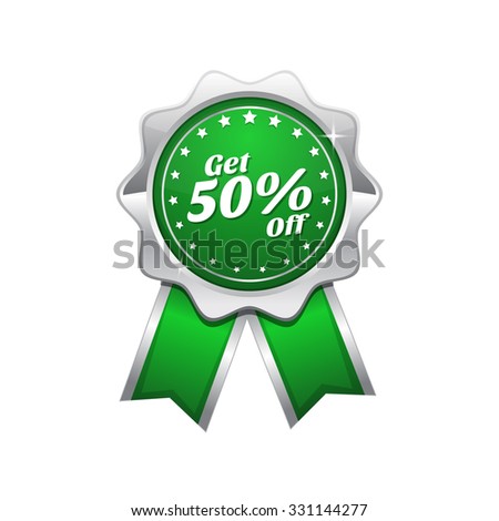 Get 50 Percent Green Vector Icon Design
