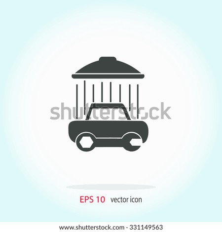 Icon of car wash and repair. Vector.