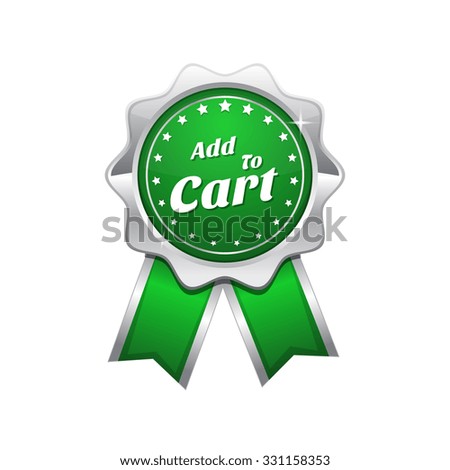Add To Cart Green Vector Icon Design