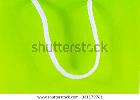  close up green paper bag background