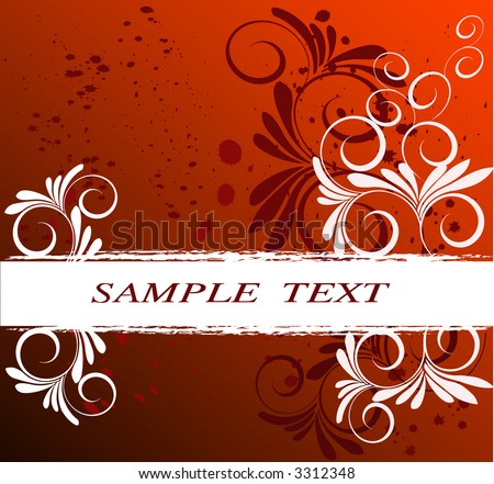 Abstract floral frame - vector