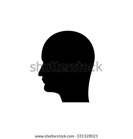 Human head icon - vector icon