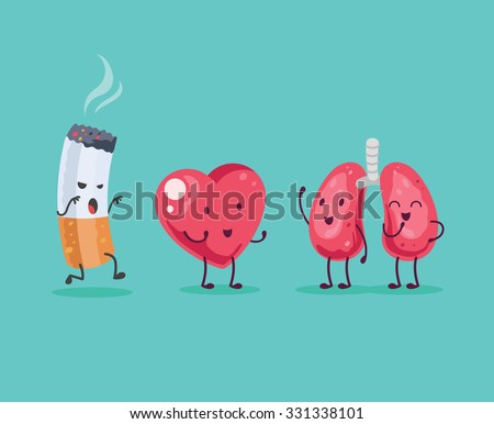 Stop Smoking. Vector cartoon illustration
