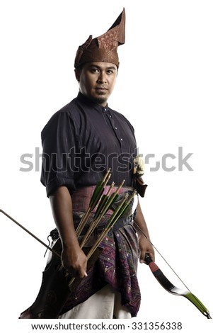 Malay Archer With Bow Arrows And Keris In Royalty Free Stock Photo 331356332 Avopix Com