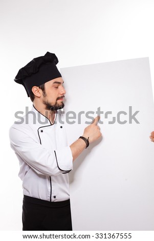 cook on a white background with relies space for writing