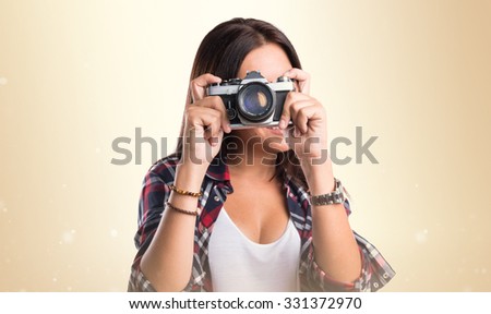 Woman photographing