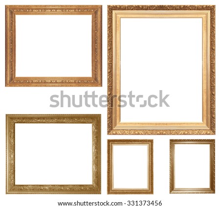 Picture Frames Set isolated on white background.